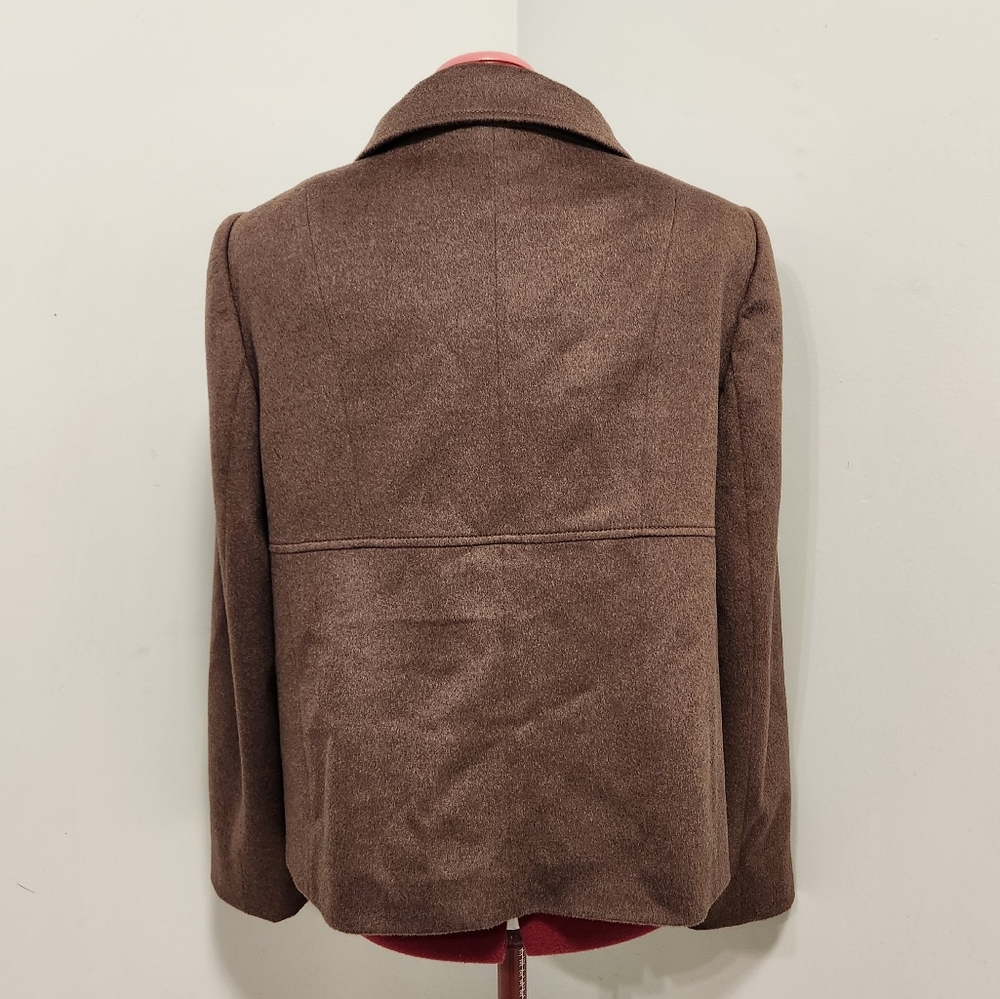 Escada Angora/wool/camel Blend Pea Coat - Picture 4 of 7